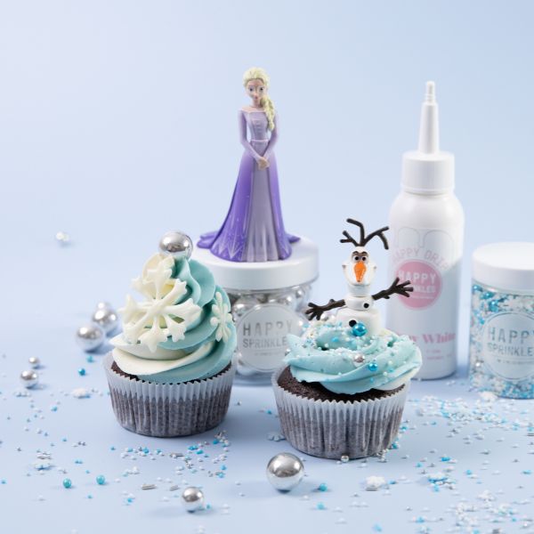 Schoko-Vanille Eiskönigin Cupcakes