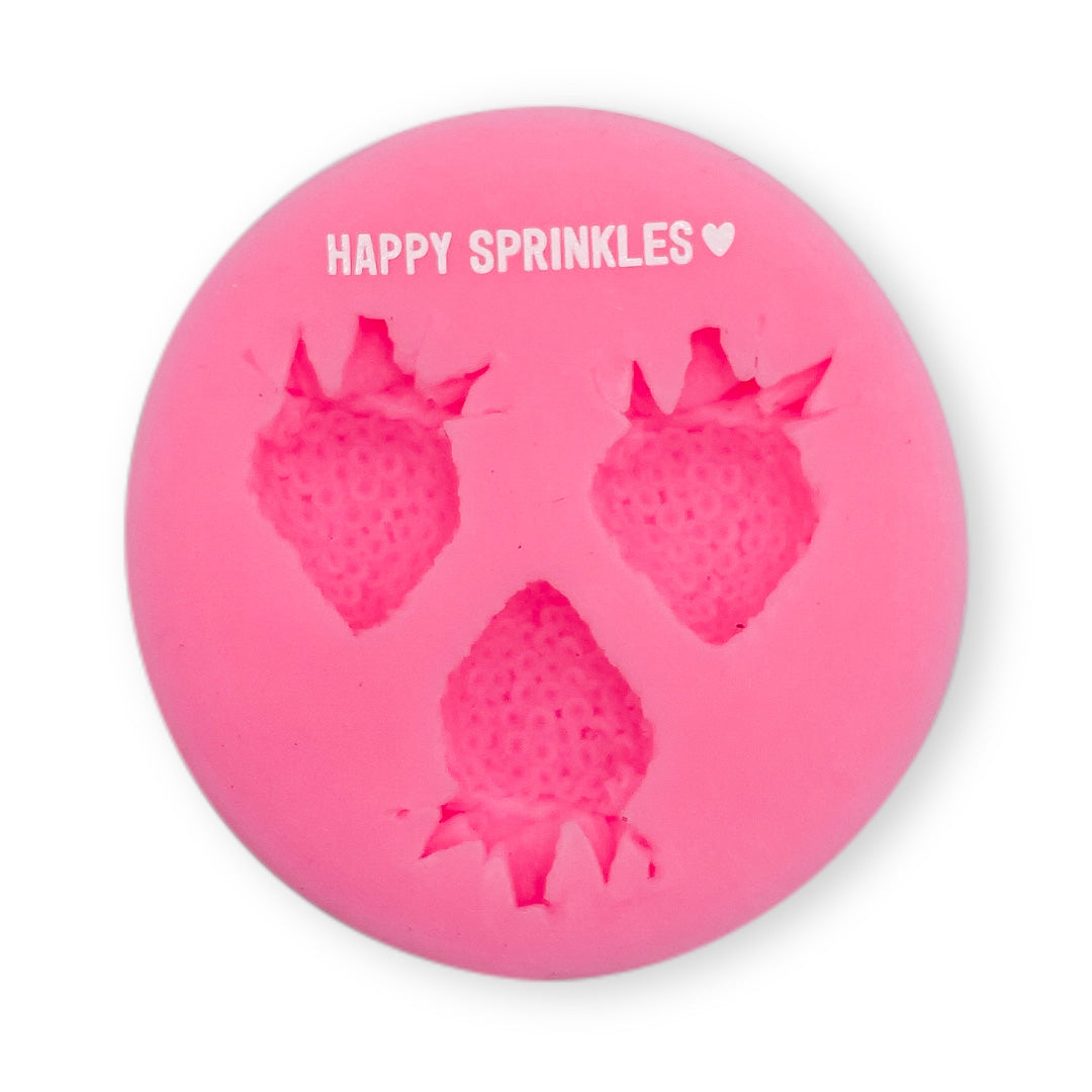 SALE - Silikonform Mini Erdbeeren