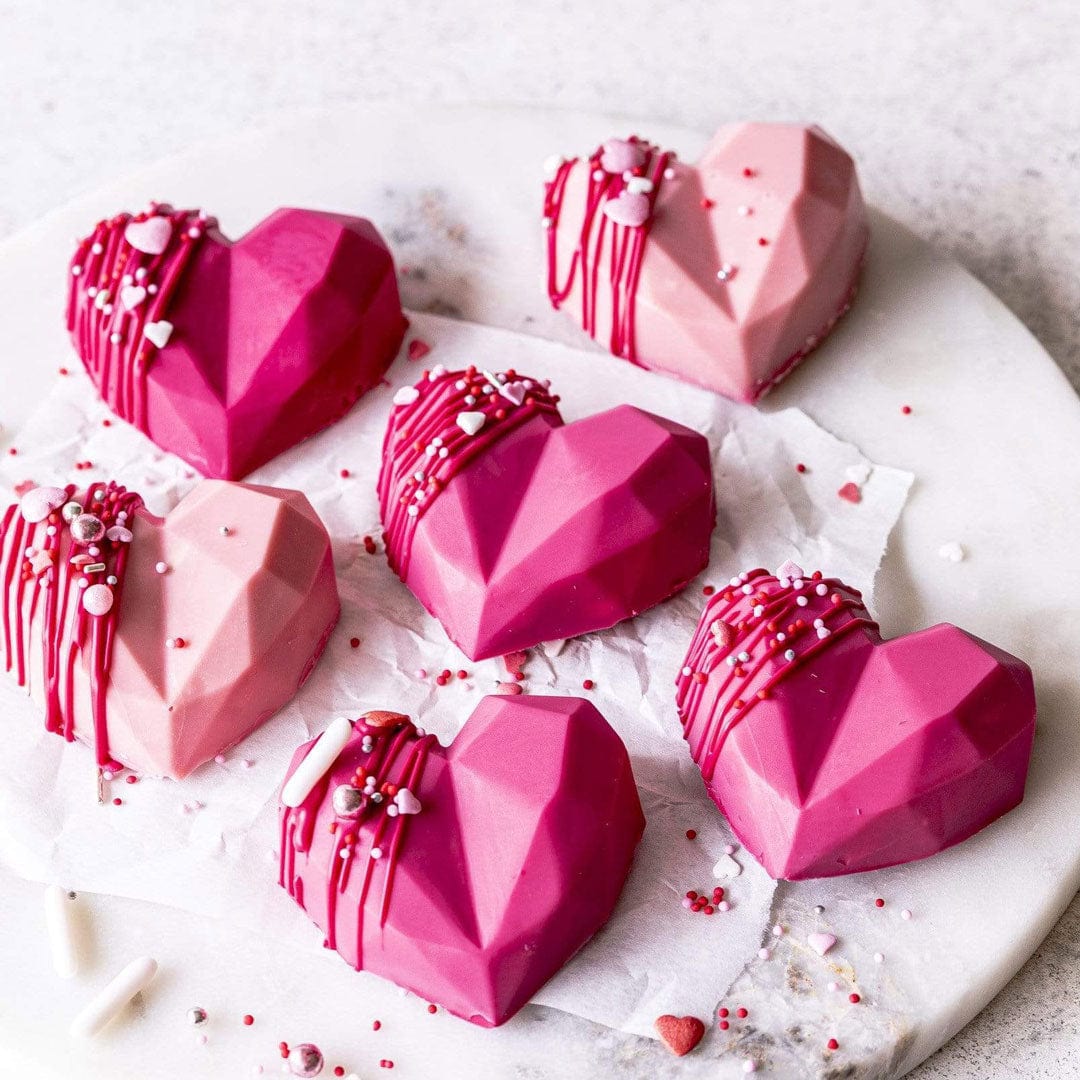 Happy Sprinkles Streusel Silikonform Diamant Herzen