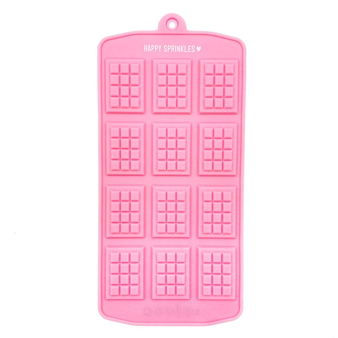 Happy Sprinkles Streusel Silikonform kleine Schokoladentafeln