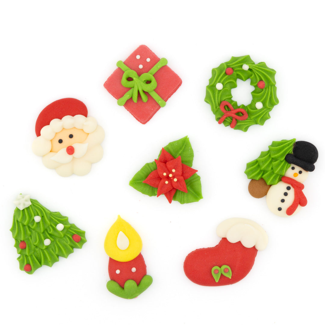 X-Mas Motive - Zuckeraufleger 8 Stück