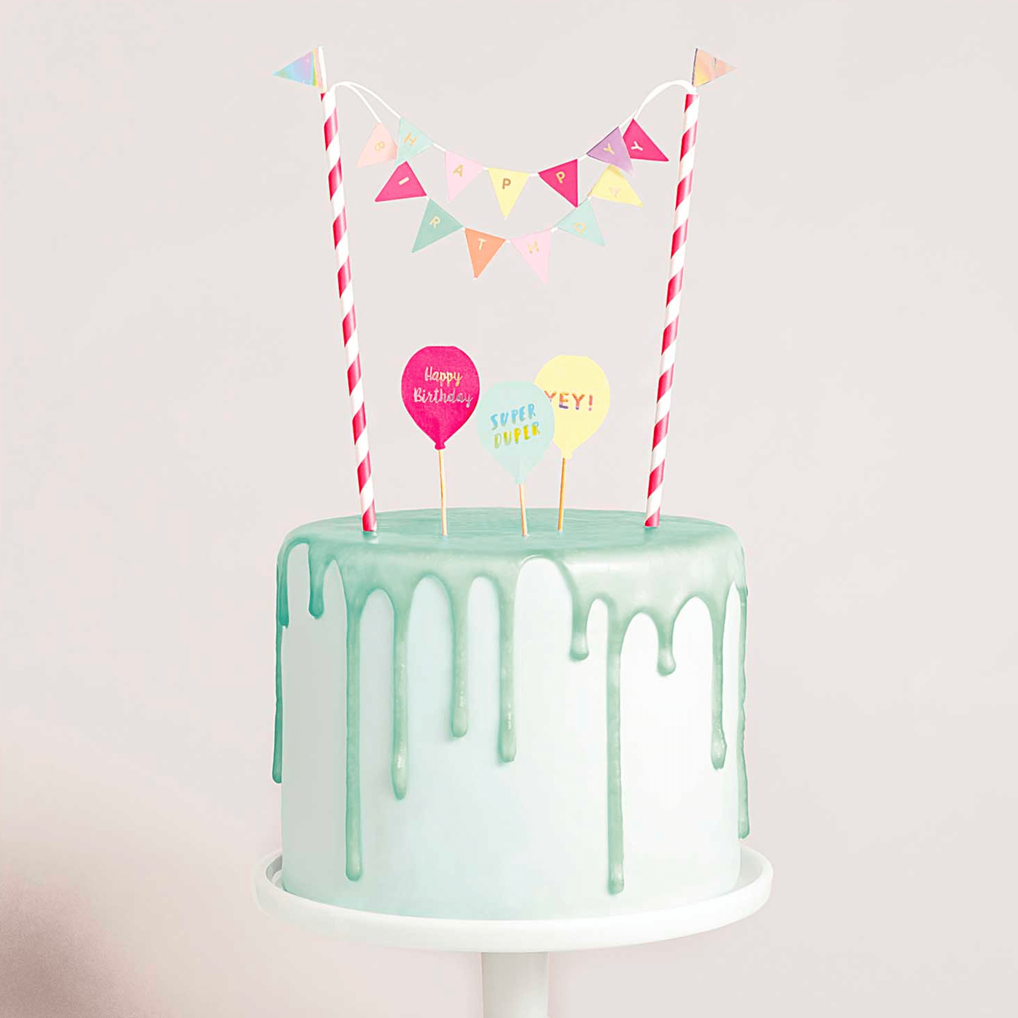 Happy Sprinkles Streusel Kuchen Girlande - Happy Birthday (bunt)